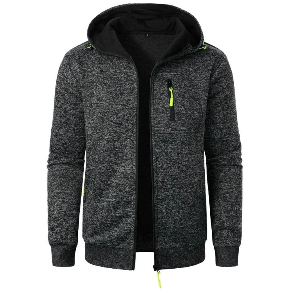 New Streetwear Mens Oversize Zipper Hooded Winter Sweatshirt With Long Sleeves And Warm Outdoor Tra 2