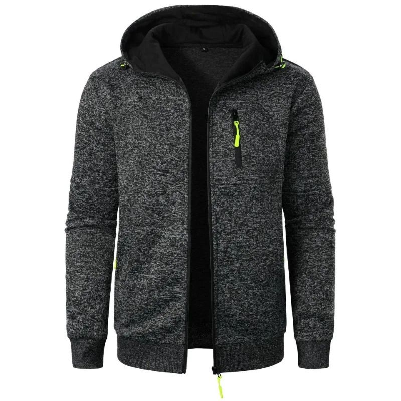 New Streetwear Mens Oversize Zipper Hooded Winter Sweatshirt With Long Sleeves And Warm Outdoor Tra 7
