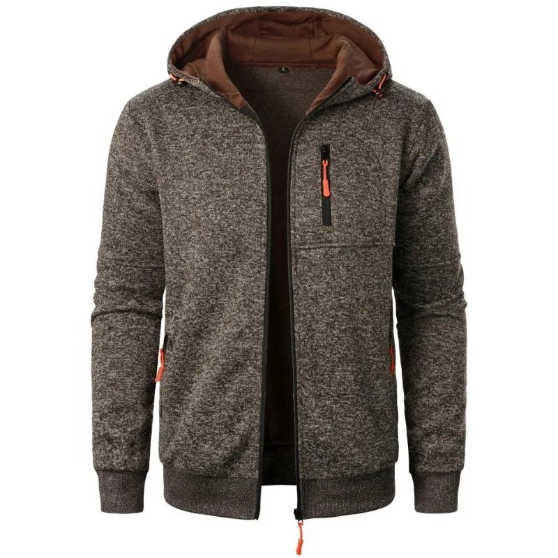 New Streetwear Mens Oversize Zipper Hooded Winter Sweatshirt With Long Sleeves And Warm Outdoor Tra 11
