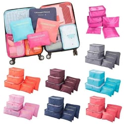 women 6 piece travel packing cube organizer set