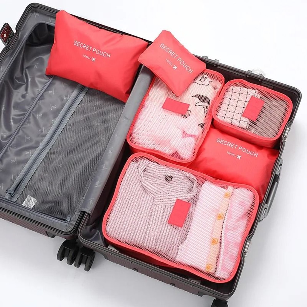 Women 6 Piece Travel Packing Cube Organizer Set 14