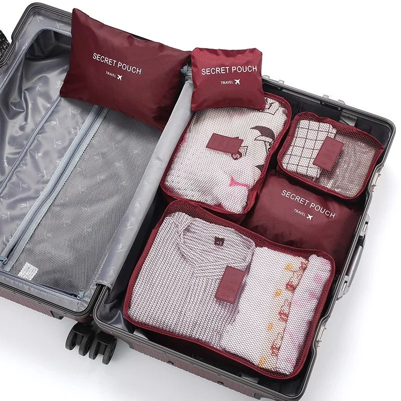 Women 6 Piece Travel Packing Cube Organizer Set 7