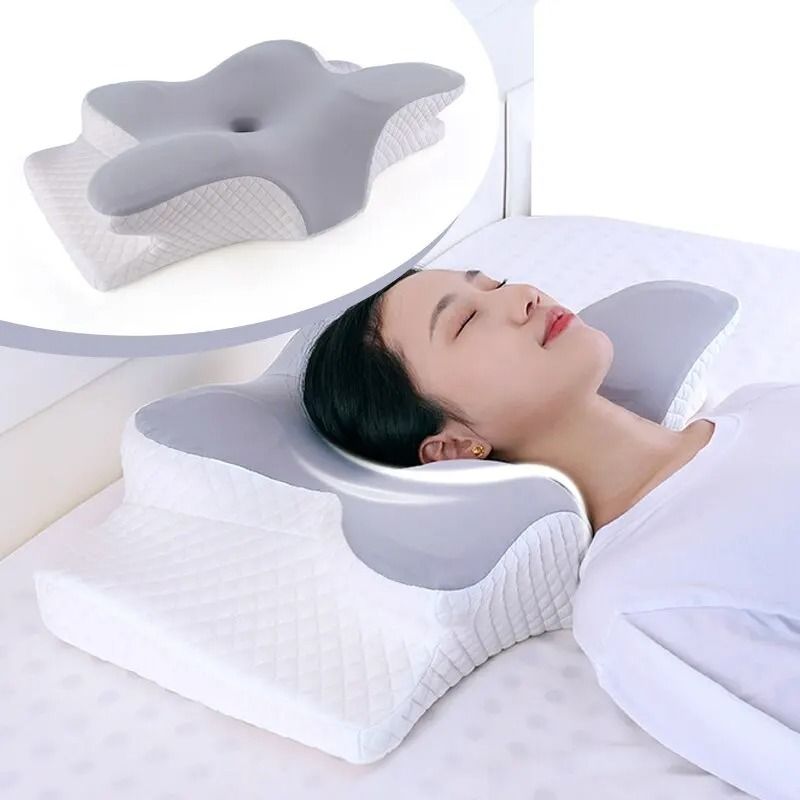 Butterfly Shape Memory Foam Cervical Pillow For Neck Support And Pain Relief 0