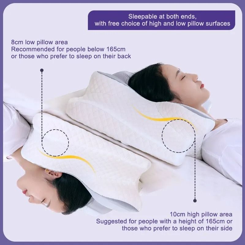 Butterfly Shape Memory Foam Cervical Pillow For Neck Support And Pain Relief 3