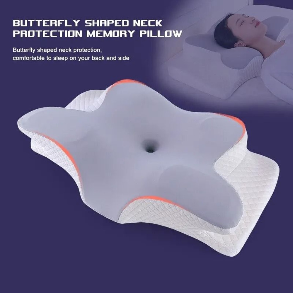 Butterfly Shape Memory Foam Cervical Pillow For Neck Support And Pain Relief 4