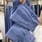Korean Loose Straight Ankle Length High Stretch Women Denim Pants 7