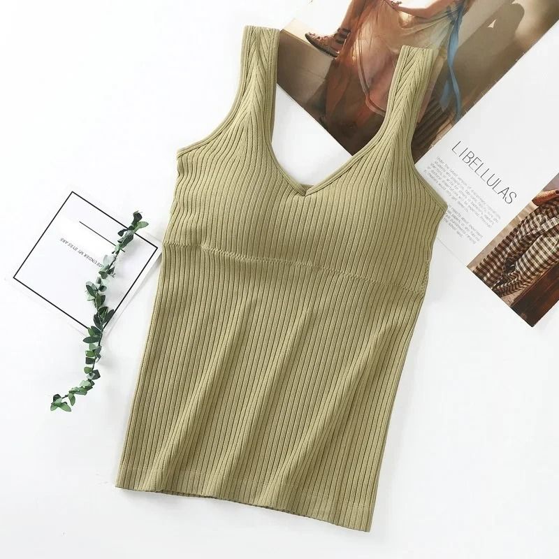 Women Removable Chest Pad Camisole Vest Top Sleeveless Underwear 6