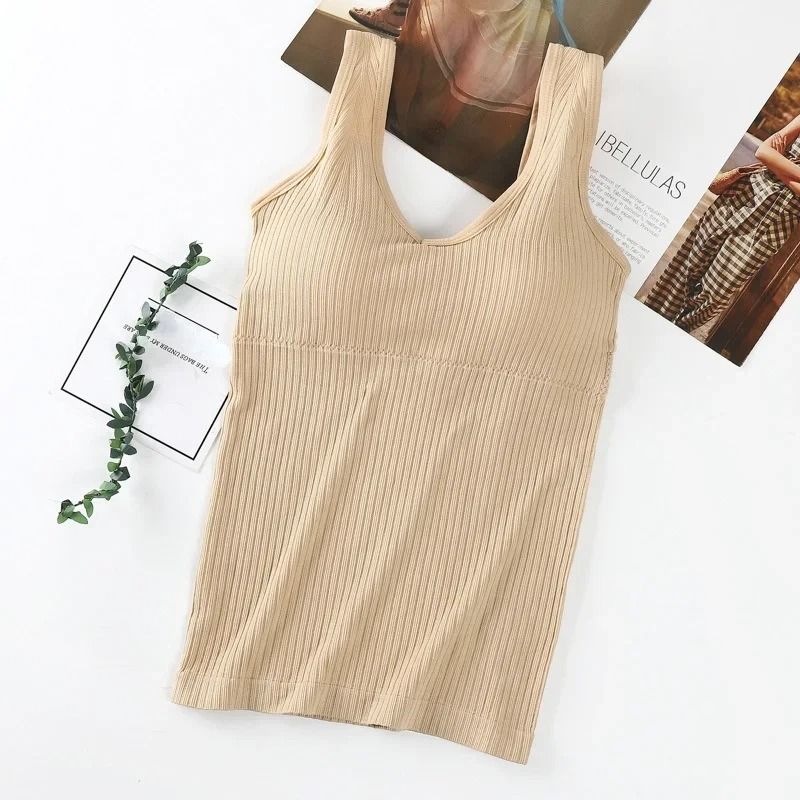 Women Removable Chest Pad Camisole Vest Top Sleeveless Underwear 9