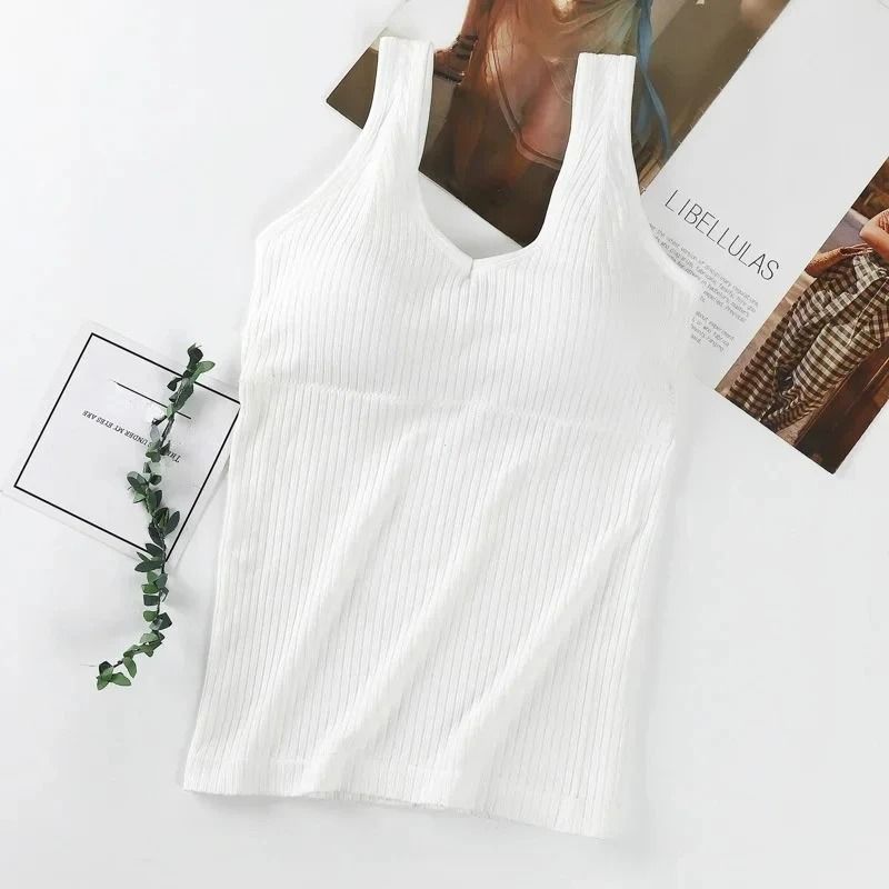 Women Removable Chest Pad Camisole Vest Top Sleeveless Underwear 11