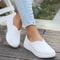 Flat Light Fashion Woven Womens Shoes Large Size Soft Sole Mother Leisure Hollow Out Cloth Shoes Sp 5