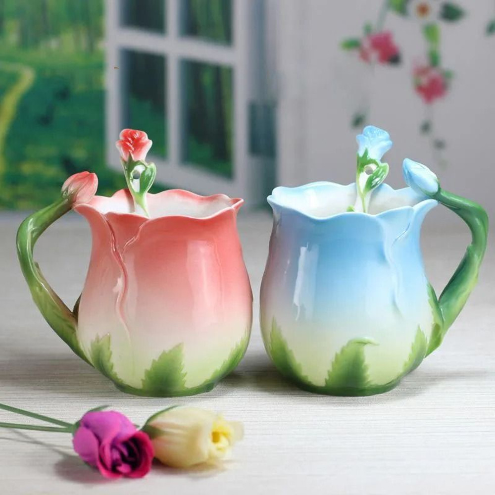 Bone China Camellia Floral Mug 320ml 0