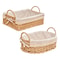 Woven HandNatural Storage Basket With Handles 0