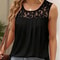 Plus Size Lace Trim Sleeveless Tank Top 2