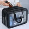 Dry Wet Separation Transparent PU Makeup Bag 0