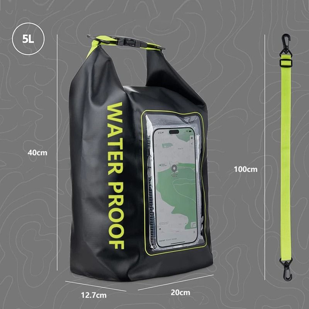 Touch Screen Transparent Dry Bag Backpack 2L And 5L 5