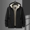 Men Fleece Hoodie Winter Thick Warm Sweatshirt With Zipper And Hooded Cardigan Jacket 1