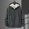 Men Fleece Hoodie Winter Thick Warm Sweatshirt With Zipper And Hooded Cardigan Jacket 3