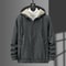 Men Fleece Hoodie Winter Thick Warm Sweatshirt With Zipper And Hooded Cardigan Jacket 3