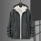 Men Fleece Hoodie Winter Thick Warm Sweatshirt With Zipper And Hooded Cardigan Jacket 6