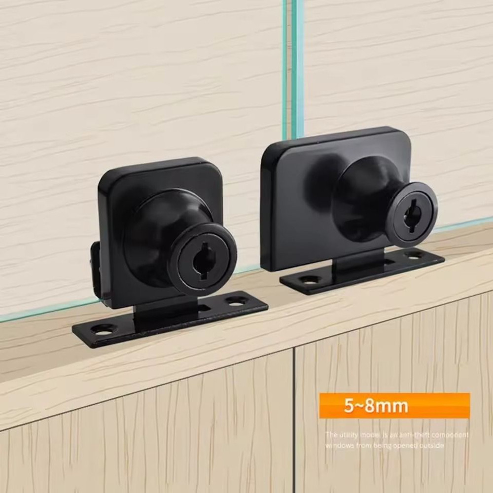 Showcase Lock Display Cabinet Sliding Glass Door Lock With Keys For 5 To 8mm Glass Doors 4