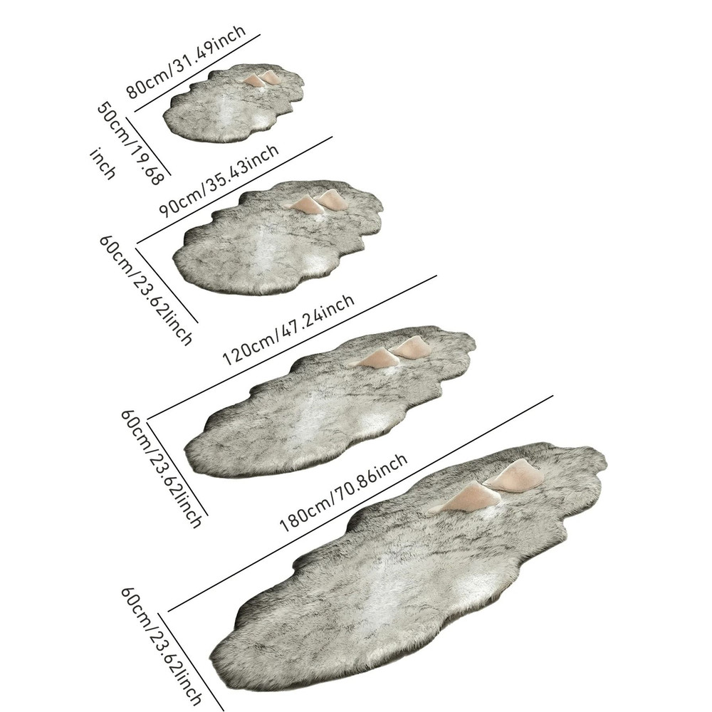 Faux Sheepskin Fur Soft Carpet Washable Fluffy Rug For Floor Or Furniture 5