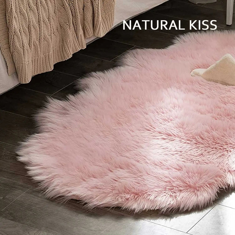 Faux Sheepskin Fur Soft Carpet Washable Fluffy Rug For Floor Or Furniture 11