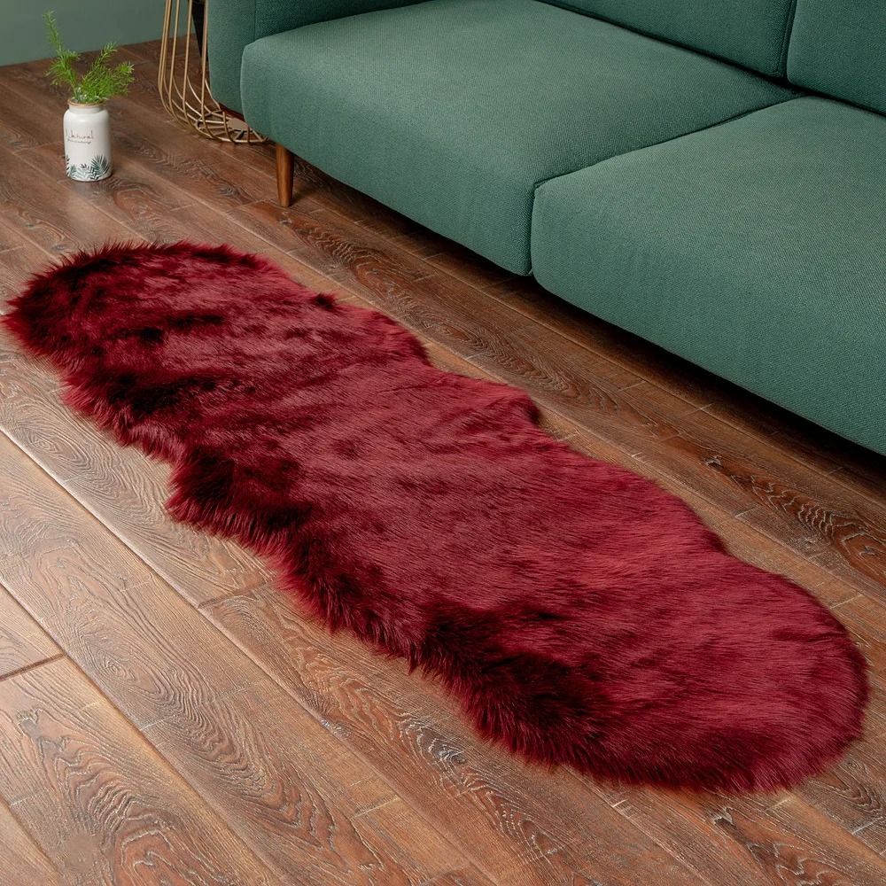 Faux Sheepskin Fur Soft Carpet Washable Fluffy Rug For Floor Or Furniture 15
