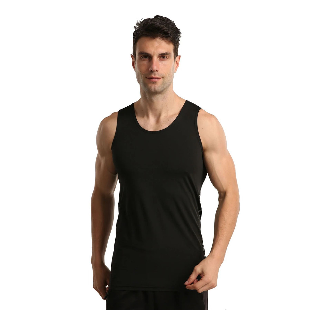 3 Pack Mens Compression Vest Quick Dry Body Shaper Undershirts Sleeveless Baselayer Tank Tops 1