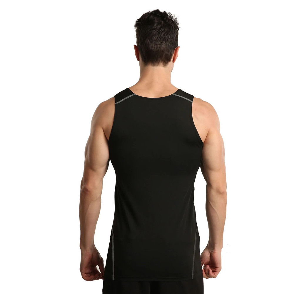 3 Pack Mens Compression Vest Quick Dry Body Shaper Undershirts Sleeveless Baselayer Tank Tops 2
