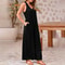 Womens Loose Strap Jumpsuit Romper With Wide Leg Trousers And Sleeveless Boat Neck Design 1