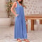 Womens Loose Strap Jumpsuit Romper With Wide Leg Trousers And Sleeveless Boat Neck Design 4