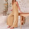Womens Loose Strap Jumpsuit Romper With Wide Leg Trousers And Sleeveless Boat Neck Design 7