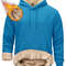 Mens Sherpa Lined Pullover Hoodie Fleece Sweatshirt 10