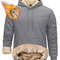Mens Sherpa Lined Pullover Hoodie Fleece Sweatshirt 12