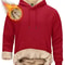 Mens Sherpa Lined Pullover Hoodie Fleece Sweatshirt 14