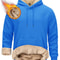 Mens Sherpa Lined Pullover Hoodie Fleece Sweatshirt 16