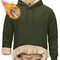 Mens Sherpa Lined Pullover Hoodie Fleece Sweatshirt 8