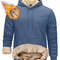 Mens Sherpa Lined Pullover Hoodie Fleece Sweatshirt 20