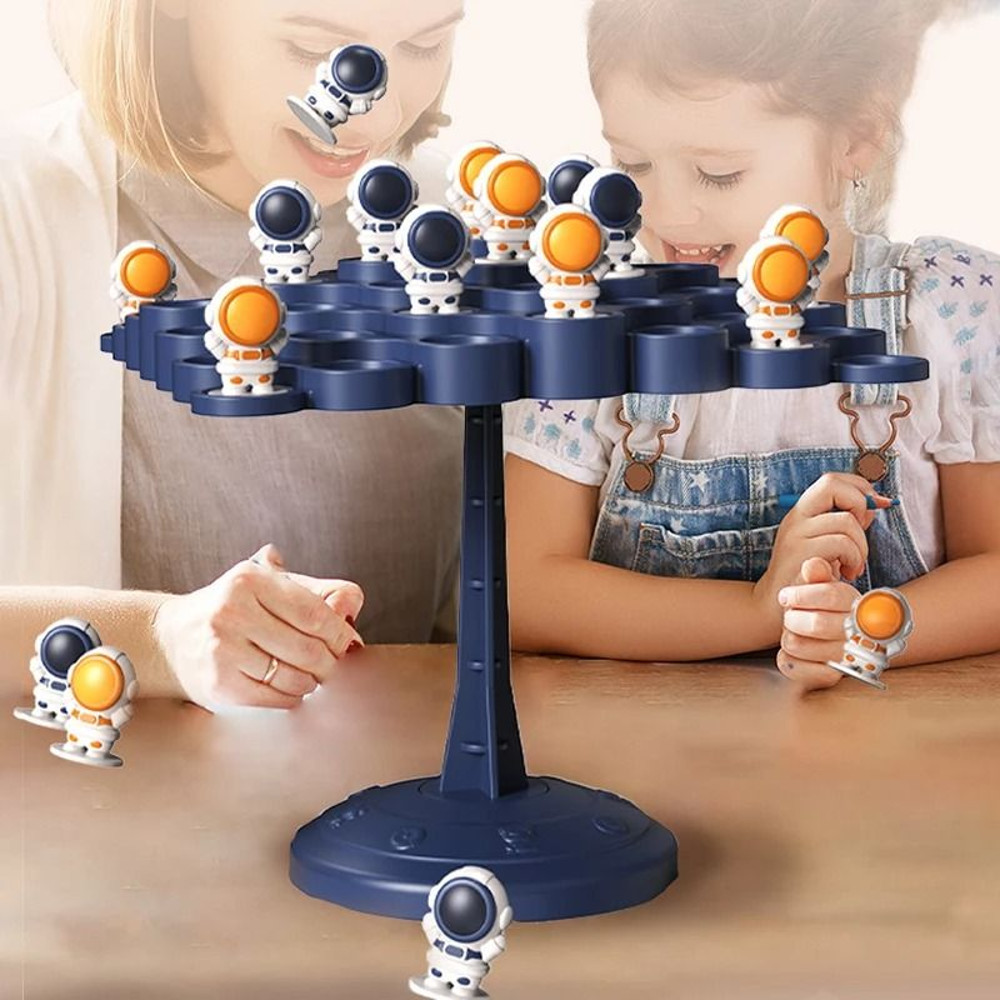Kids Balance Tree Board Game Astronaut  Frog Themed Stack  Balance Toy 2