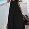 Plus Size Womens V Neck Suspender Dress Casual Summer Solid Color 0