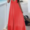 Plus Size Womens V Neck Suspender Dress Casual Summer Solid Color 1