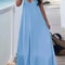 Plus Size Womens V Neck Suspender Dress Casual Summer Solid Color 7
