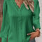 Womens Lace Stitch Pullover Chiffon V Neck Long Sleeve Blouse 7