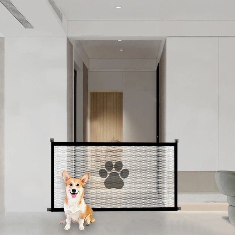 Portable Folding Mesh Pet Barrier For Dogs And Cats Breathable Safety Gate 2