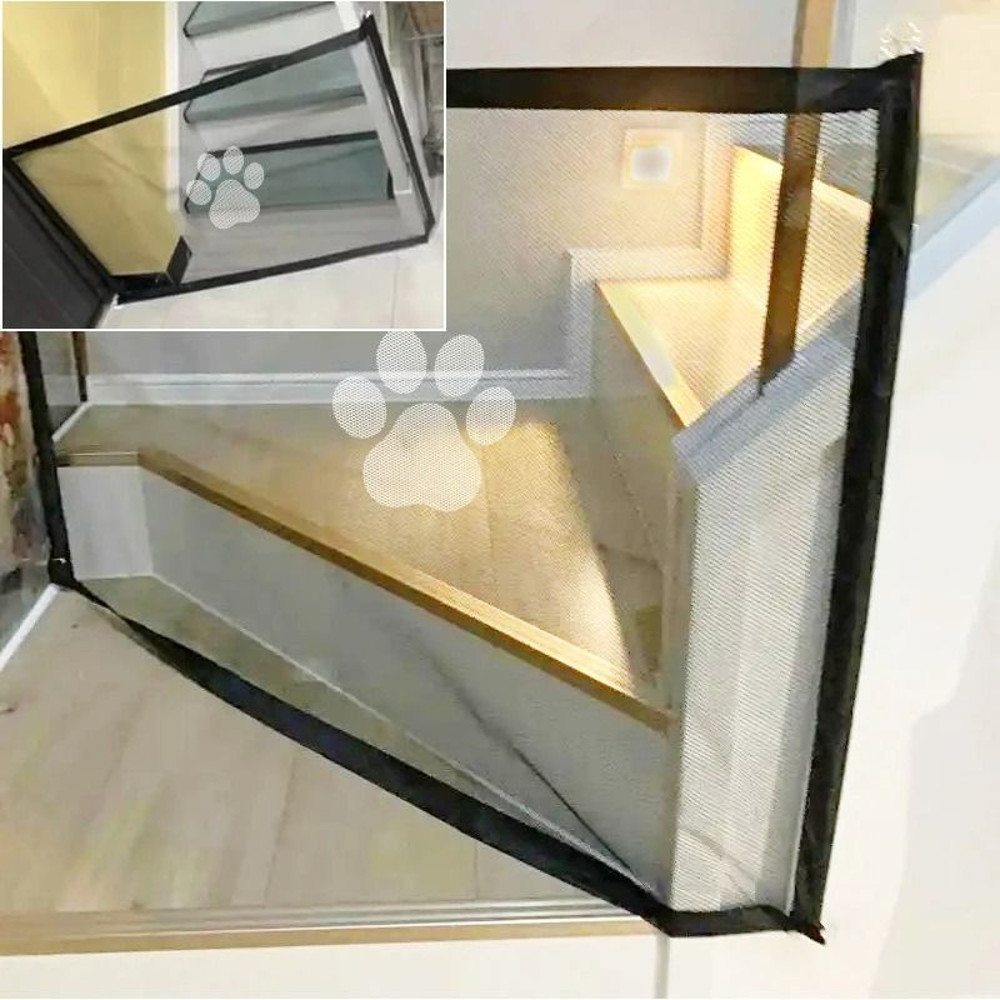 Portable Folding Mesh Pet Barrier For Dogs And Cats Breathable Safety Gate 3