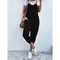 Plus Size Casual Summer Women Loose Sleeveless Strap Wide Leg Jumpsuit With Pockets 5