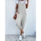 Plus Size Casual Summer Women Loose Sleeveless Strap Wide Leg Jumpsuit With Pockets 6