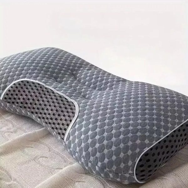 Knitted Neck Protection Sleep Pillow With Moisture Absorbing Core 1