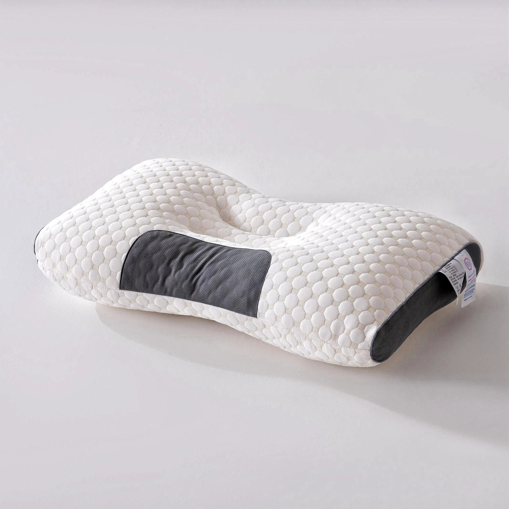 Knitted Neck Protection Sleep Pillow With Moisture Absorbing Core 11