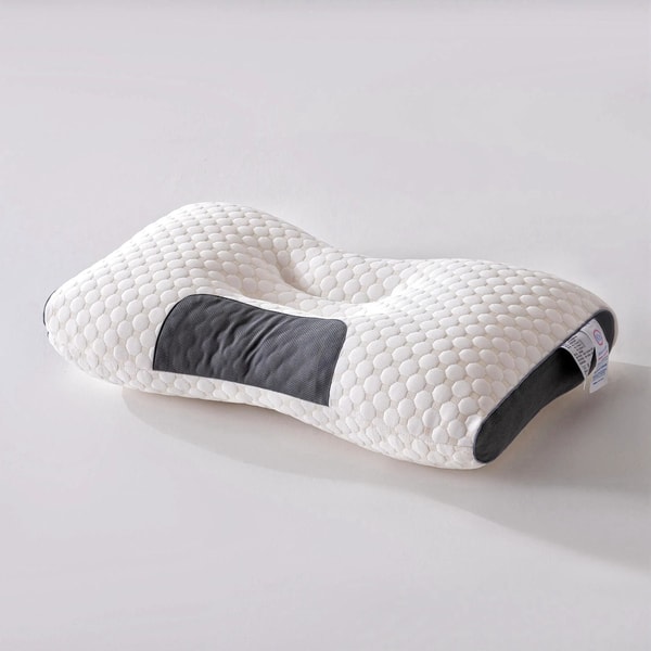 Knitted Neck Protection Sleep Pillow With Moisture Absorbing Core 11